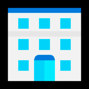 Emoji 🏢 Edificio su Microsoft Windows 10 October 2018 Update.