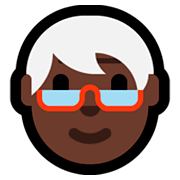 🧓🏿 Emoji älterer Erwachsener: dunkle Hautfarbe Microsoft Windows 10 October 2018 Update.
