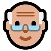 👴🏼 Emoji älterer Mann: mittelhelle Hautfarbe Microsoft Windows 10 October 2018 Update.