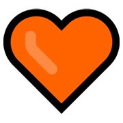 Emoji 🧡 Cuore Arancione su Microsoft Windows 10 October 2018 Update.