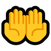 Emoji 🤲 Mani Unite In Alto su Microsoft Windows 10 October 2018 Update.