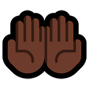 🤲🏿 Emoji Handflächen nach oben: dunkle Hautfarbe Microsoft Windows 10 October 2018 Update.