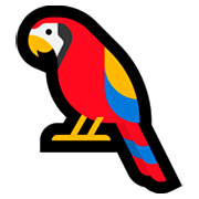 Emoji 🦜 Pappagallo su Microsoft Windows 10 October 2018 Update.
