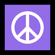 Emoji ☮️ Simbolo Della Pace su Microsoft Windows 10 October 2018 Update.