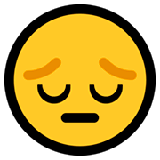 Emoji 😔 Faccina Pensierosa su Microsoft Windows 10 October 2018 Update.