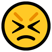😣 Emoji Rosto Perseverante na Microsoft Windows 10 October 2018 Update.