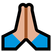 🙏🏼 Emoji Manos En Oración: Tono De Piel Claro Medio en Microsoft Windows 10 October 2018 Update.