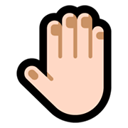 🤚🏻 Emoji erhobene Hand von hinten: helle Hautfarbe Microsoft Windows 10 October 2018 Update.