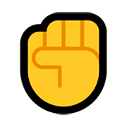 Emoji ✊ Pugno su Microsoft Windows 10 October 2018 Update.