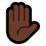 ✋🏿 Emoji erhobene Hand: dunkle Hautfarbe Microsoft Windows 10 October 2018 Update.