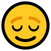 😌 Emoji Rosto Aliviado na Microsoft Windows 10 October 2018 Update.
