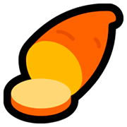 Emoji 🍠 Patata Dolce Arrosto su Microsoft Windows 10 October 2018 Update.