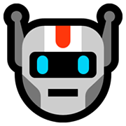 Emoji 🤖 Faccina Di Robot su Microsoft Windows 10 October 2018 Update.