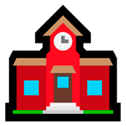 Emoji 🏫 Scuola su Microsoft Windows 10 October 2018 Update.