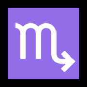 Émoji ♏ Scorpion Zodiaque sur Microsoft Windows 10 October 2018 Update.
