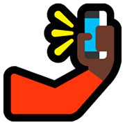 Emoji 🤳🏿 Selfie: Carnagione Scura su Microsoft Windows 10 October 2018 Update.