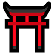 Émoji ⛩️ Sanctuaire Shinto sur Microsoft Windows 10 October 2018 Update.
