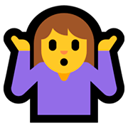 🤷 Emoji schulterzuckende Person Microsoft Windows 10 October 2018 Update.