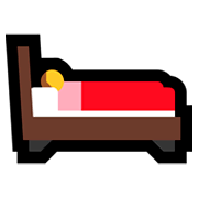 🛌 Emoji im Bett liegende Person Microsoft Windows 10 October 2018 Update.
