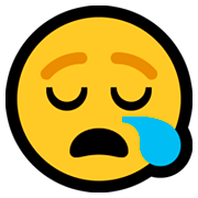 😪 Emoji schläfriges Gesicht Microsoft Windows 10 October 2018 Update.