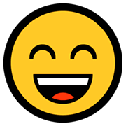 😄 Emoji grinsendes Gesicht mit lachenden Augen Microsoft Windows 10 October 2018 Update.