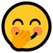 Emoji 🤭 Faccina Con Mano Sulla Bocca su Microsoft Windows 10 October 2018 Update.