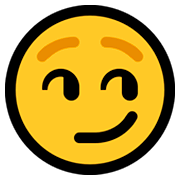 😏 Emoji selbstgefällig grinsendes Gesicht Microsoft Windows 10 October 2018 Update.