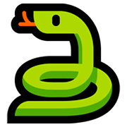 Emoji 🐍 Serpente su Microsoft Windows 10 October 2018 Update.