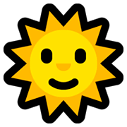 🌞 Emoji Sonne mit Gesicht Microsoft Windows 10 October 2018 Update.