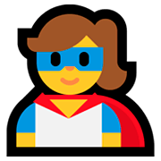 Emoji 🦸 Supereroe su Microsoft Windows 10 October 2018 Update.