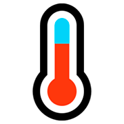 Emoji 🌡️ Termometro su Microsoft Windows 10 October 2018 Update.