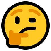 Emoji 🤔 Faccina Concentrata su Microsoft Windows 10 October 2018 Update.