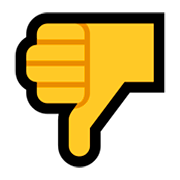 👎 Emoji Daumen runter Microsoft Windows 10 October 2018 Update.