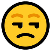 😒 Emoji verstimmtes Gesicht Microsoft Windows 10 October 2018 Update.