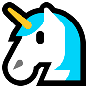 Emoji 🦄 Unicorno su Microsoft Windows 10 October 2018 Update.
