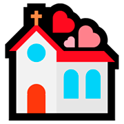 Emoji 💒 Chiesa Per Matrimonio su Microsoft Windows 10 October 2018 Update.
