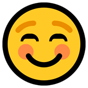 ☺️ Emoji lächelndes Gesicht Microsoft Windows 10 October 2018 Update.