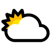 🌥️ Emoji Sol Detrás De Una Nube Grande en Microsoft Windows 10 October 2018 Update.