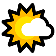 🌤️ Emoji Sonne hinter kleiner Wolke Microsoft Windows 10 October 2018 Update.