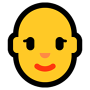 Emoji 👩‍🦲 Donna: Calvo su Microsoft Windows 10 October 2018 Update.
