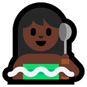 Emoji 🧖🏿‍♀️ Donna In Sauna: Carnagione Scura su Microsoft Windows 10 October 2018 Update.