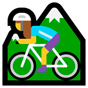 🚵‍♀️ Emoji Mulher Fazendo Mountain Bike na Microsoft Windows 10 October 2018 Update.
