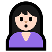 🙎🏻‍♀️ Emoji Mulher Fazendo Bico: Pele Clara na Microsoft Windows 10 October 2018 Update.