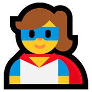 🦸‍♀️ Emoji Super-heroína na Microsoft Windows 10 October 2018 Update.