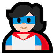 Émoji 🦸🏻‍♀️ Super-héroïne : Peau Claire sur Microsoft Windows 10 October 2018 Update.