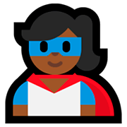 🦸🏾‍♀️ Emoji Superheroína: Tono De Piel Oscuro Medio en Microsoft Windows 10 October 2018 Update.