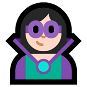 Emoji 🦹🏻‍♀️ Supercattiva: Carnagione Chiara su Microsoft Windows 10 October 2018 Update.