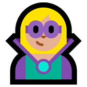 Emoji 🦹🏼‍♀️ Supercattiva: Carnagione Abbastanza Chiara su Microsoft Windows 10 October 2018 Update.