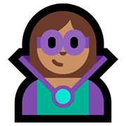 🦹🏽‍♀️ Emoji weiblicher Bösewicht: mittlere Hautfarbe Microsoft Windows 10 October 2018 Update.