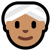 👳🏽‍♀️ Emoji Frau mit Turban: mittlere Hautfarbe Microsoft Windows 10 October 2018 Update.
